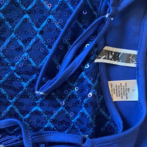 NWOT BKE blue sequin top - Picture 6 of 6